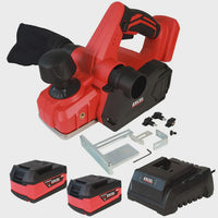 Excel 18V Cordless Planer 82mm with 2 x 5.0Ah Batteries & Charger EXL264