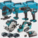 Makita 6 Piece Kit 18V Li-ion With 3 x 5.0Ah Batteries Charger