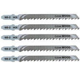 DeWalt 100mm HCS Wood Cutting Jigsaw Blades DT2164-QZ Pack of 5