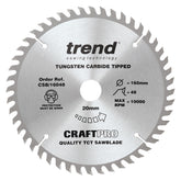 Trend Wood Circular Craft Trimming Crosscut Saw Blade 160mm x 20mm x 48T CSB/16048