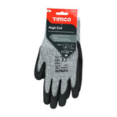 Timco High Cut Gloves - PU Coated HPPE Fibre with Glass Fibre Large 770745