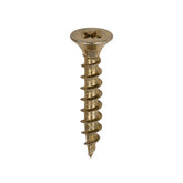Timco 5.0 x 30mm Solo Chipboard & Woodscrews - PZ - Double Countersunk - Yellow 50030SOLOC