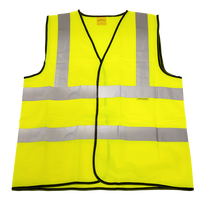 Sealey Worksafe® Hi-Vis Yellow Waistcoat - Large 9804L