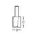 Trend 1/4" Two Flute Straight Cutter 19.1mm Dia. x 25.4mm Cut C030X1/4TC