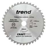 Trend Wood Mitre Craft Crosscut Saw Blade 260mm x 30mm x 42T CSB/CC26042