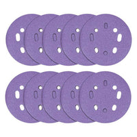 Trend Zirconium Random Orbital 8-Hole Sanding Disc 10pc 125mm 80 grit AB/125/80Z