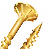 Reisser 8221S220600802 Cutter Csk Pozi Yellow Woodscrew 6.0 X 80Mm Cp (Box Of 100)