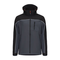 Timco Softshell Jacket Waterproof 4-way Stretch Fabric Grey/Black Medium SSJ1201M