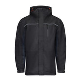 Timco Waterproof Lined Rain Jacket Front zip Adjustable Cuffs Black Large LRJ1001L