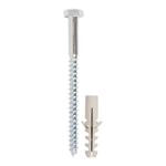 Timco Coach Screw and Nylon Plugs 8 x 100mm Pack of 2 08100CSCNP