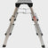 Excel Heavy Duty Fibreglass 4 Tread Ladder with 3 Step Hop Up Ladder