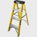 Excel Heavy Duty Fibreglass 4 Tread Ladder with 3 Step Hop Up Ladder
