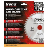 Trend Wood Mitre Craft Crosscut Saw Blade 260mm x 30mm x 80T CSB/CC26080