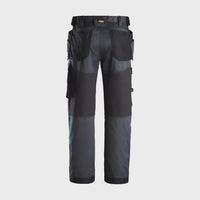 Snickers AllroundWork Full Stretch Trousers with Holster Pockets Black - 32" Leg 33" Waist 62710404048