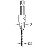 Trend Snappy TC Drill Countersink 5/64 (2mm) Drill SNAP/CS/4TC