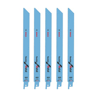 Bosch 225mm Sabre Saw Blades for Metal Long Life Fast Cut S1122BF Pack of 5