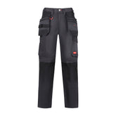 Timco W32 L32 Craftsman Trousers Heavy Duty 4-way Grey/Black CTGBK3232