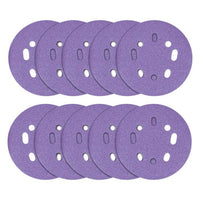 Trend Aluminium Oxide Random Orbital 8-Hole Sanding Disc 10pc 125mm 240 grit AB/125/240A