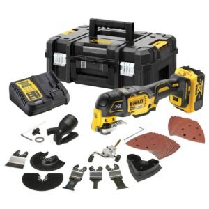 DeWalt DCS356P1 18V XR Cordless Brushless Oscillating Multi-Tool with 1 x 5.0Ah Battery Charger & Case